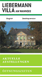 Mobile Screenshot of liebermann-villa.de